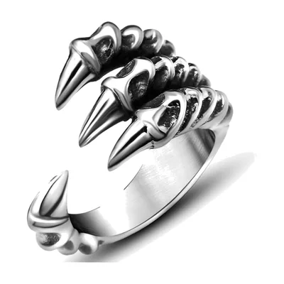 Bague Griffe de Dragon, Acier Inoxydable 316L