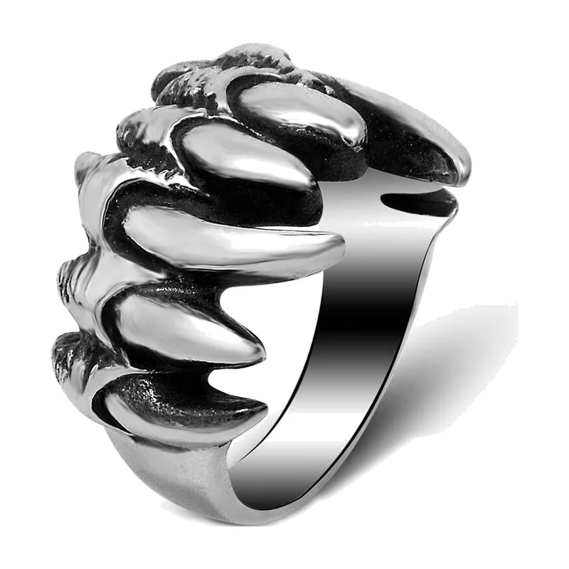 Dragon Claw Statement Ring, 316L Stainless Steel