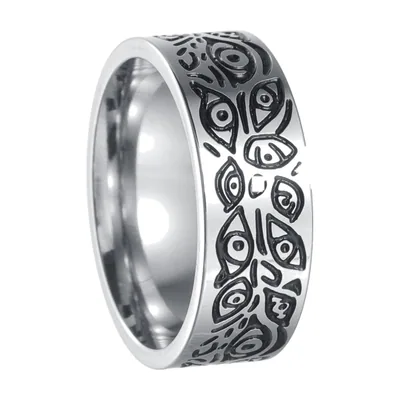 Anillo Vikingo con Runas y Motivos Celtas, Acero Inoxidable