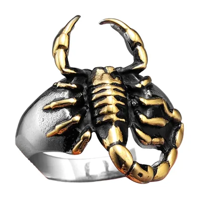 Anillo Statement de Escorpión en Acero Inoxidable 316L