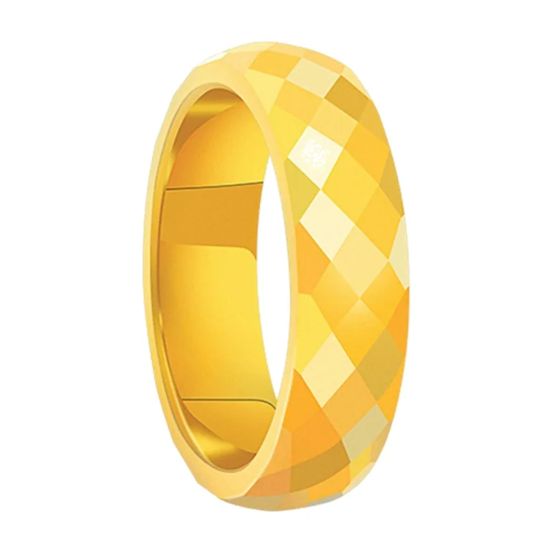 Herrenring mit Rautenmuster, Edelstahl