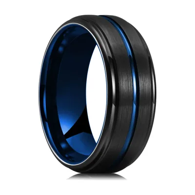 Anillo de Banda Rojo Mate, Acero Inoxidable 316L