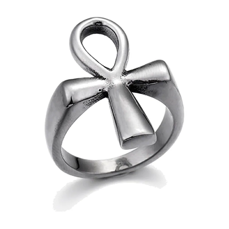 Ankh Symbol Signet Ring, 316L Stainless Steel