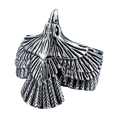 Adler-Flügel Statement-Ring aus 316L Edelstahl