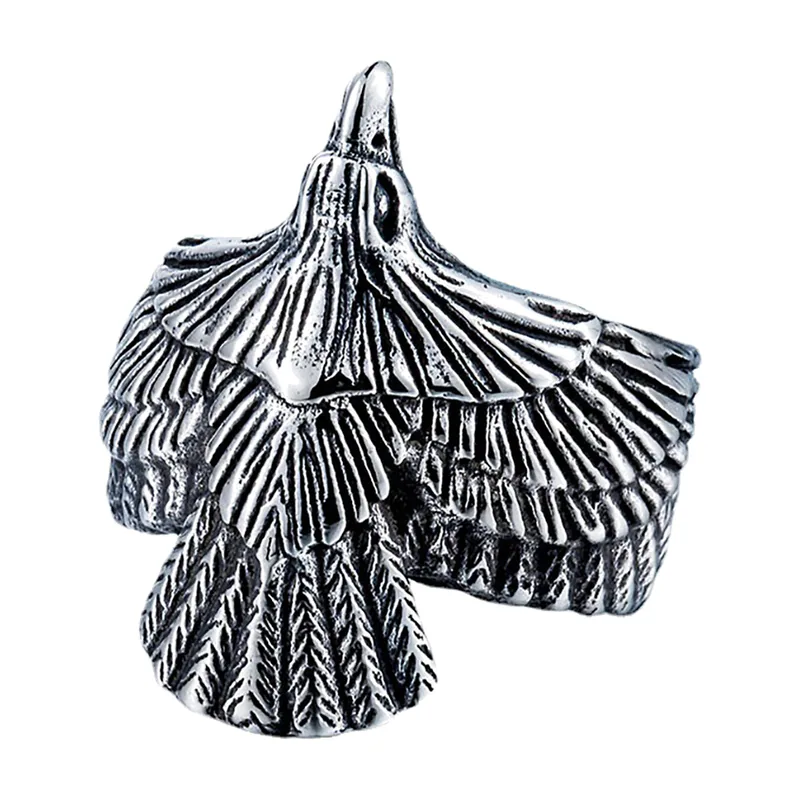 Adler-Flügel Statement-Ring aus 316L Edelstahl