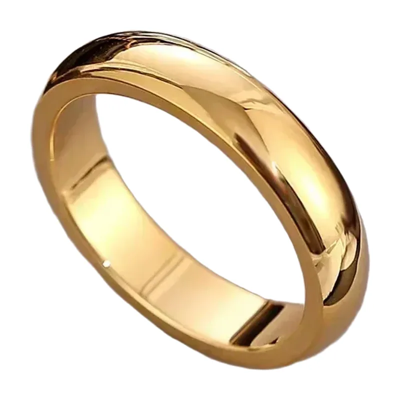 Bague Alliance Simple Polie, Acier Inoxydable