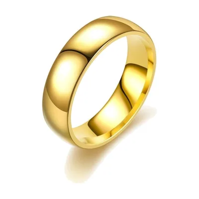 Anillo de Banda Bombada, Acero Inoxidable Pulido