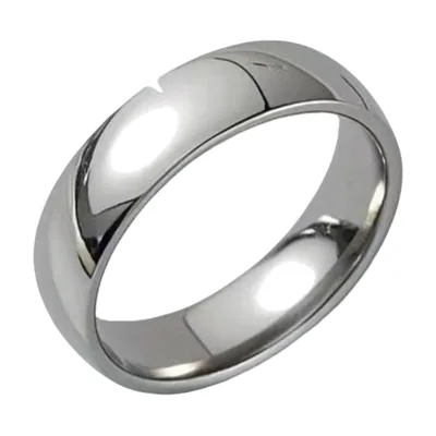 Anillo Banda Dome Pulido para Hombre, Acero Inoxidable 316L