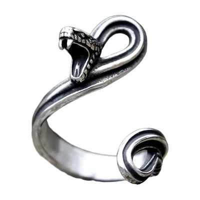 Anello a Forma di Serpente in Acciaio Inossidabile 316L