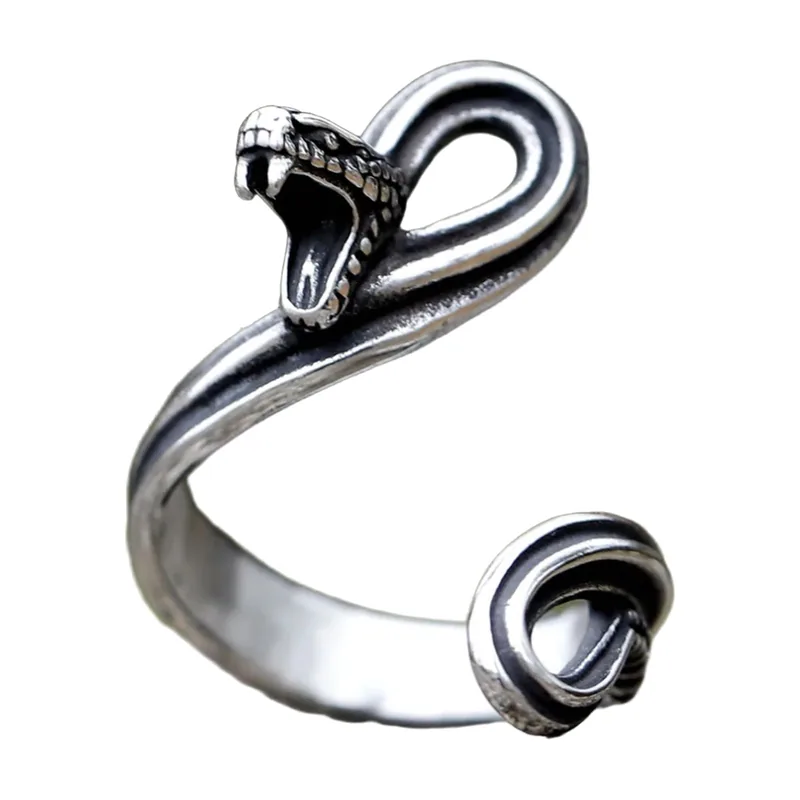 Snake Wrap Ring, 316L Stainless Steel