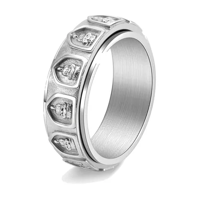 Anello Spinner Arhat Buddisto in Acciaio Inossidabile