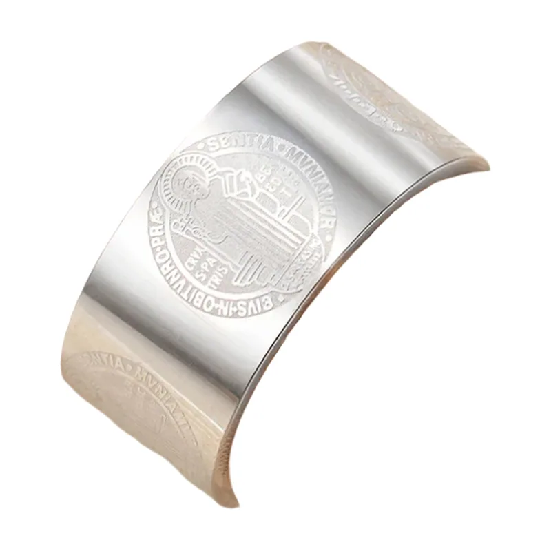Bague Médaille Saint Benoît, Acier Inoxydable 316L