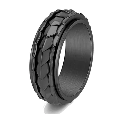 Anello Spinner Squame di Drago, Acciaio Inossidabile