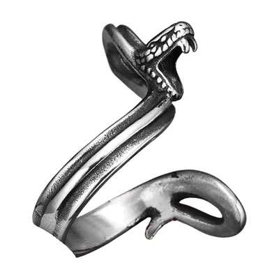 Schlangenkopf Statement-Ring aus 316L Edelstahl