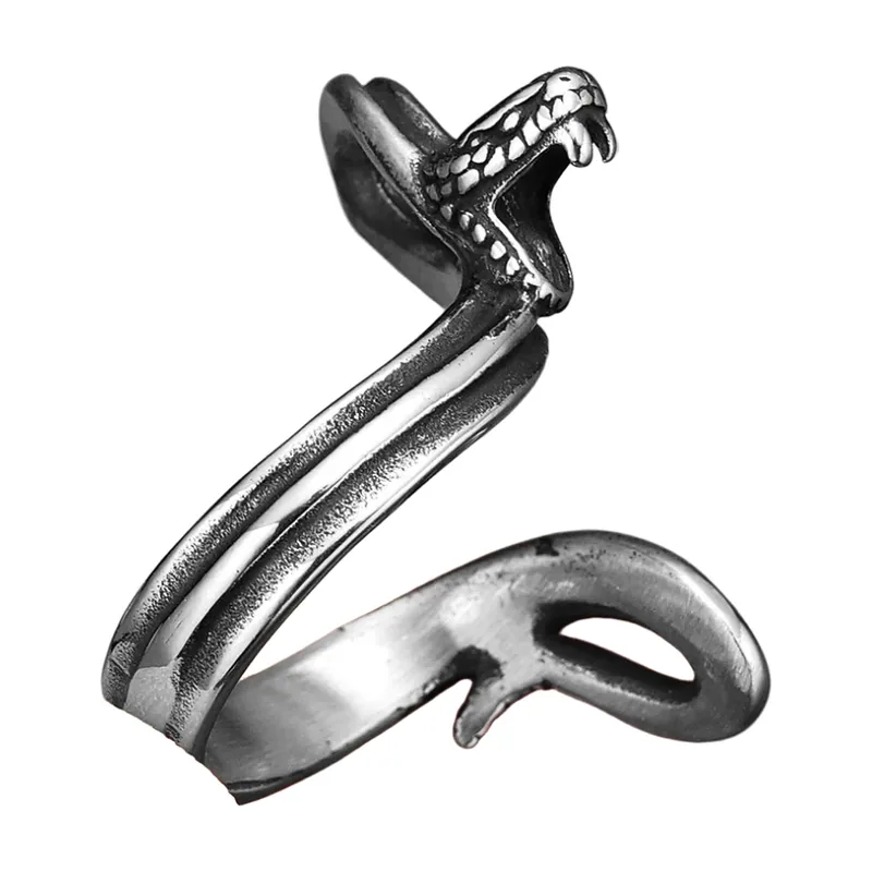 Schlangenkopf Statement-Ring aus 316L Edelstahl