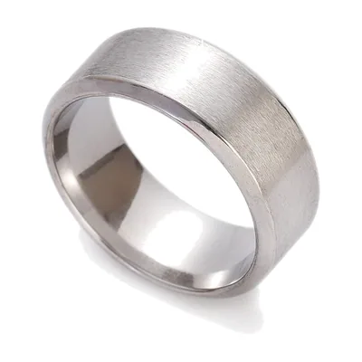 Gebürsteter Ring für Herren, 316L Edelstahl