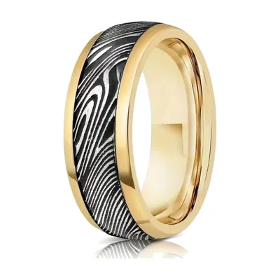 Anillo con patrón de cebra, Acero Inoxidable