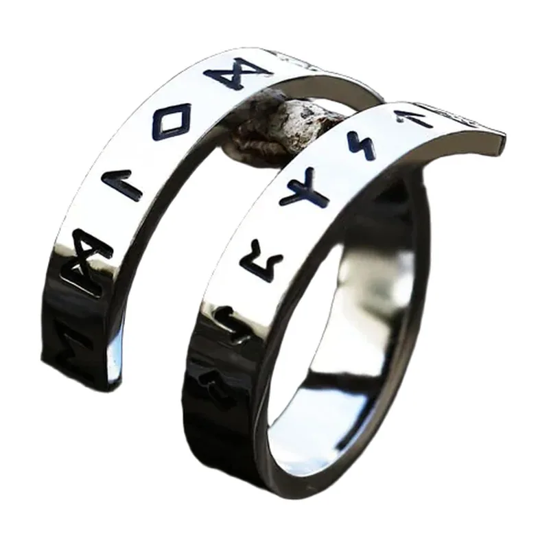 Wikinger Runenring, Nordische Mythologie, Edelstahl