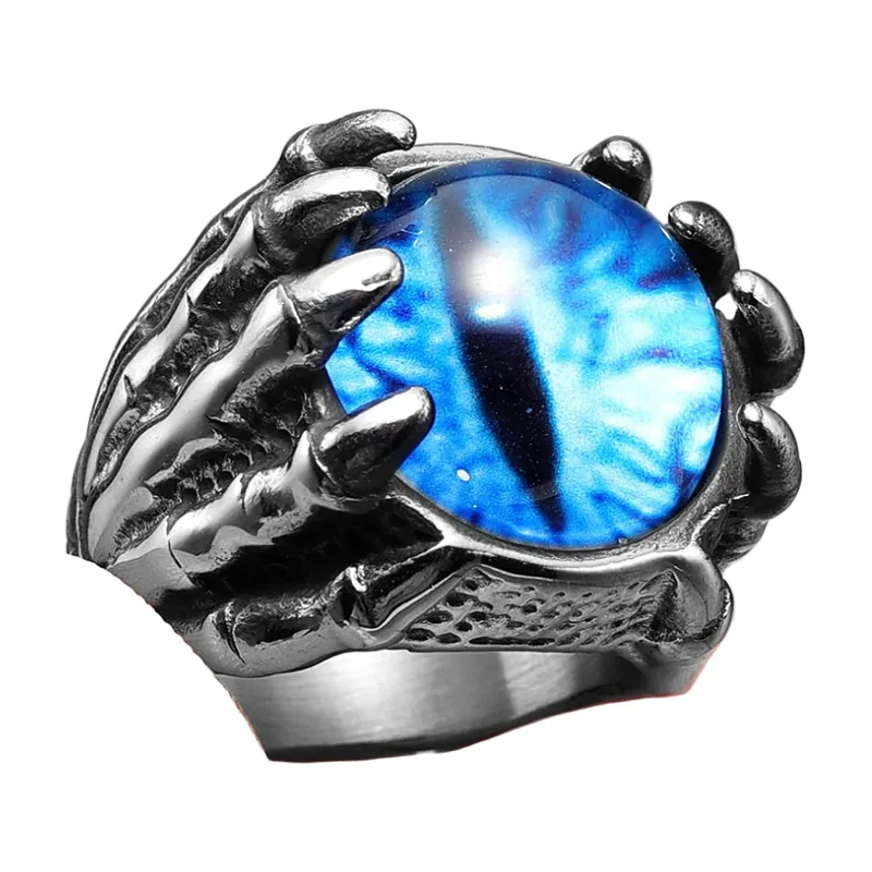 Evil Eye Ring mit Krallen-Motiv, 316L Edelstahl