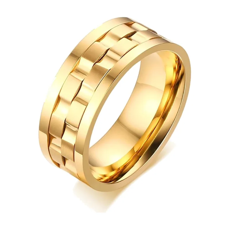 Geometrischer Spinner-Ring aus 316L Edelstahl
