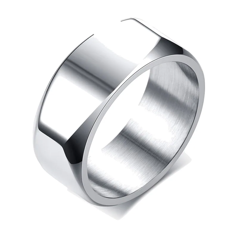 Bague Chevalière à Dessus Plat, Acier Inoxydable