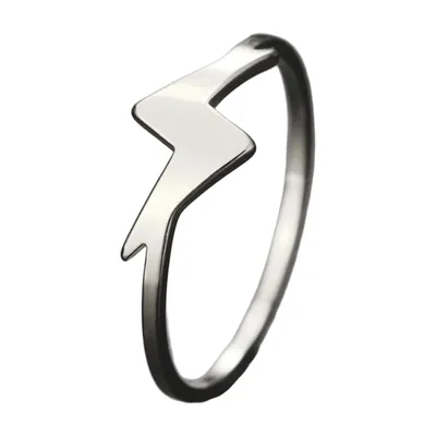 Bague Éclair pour Homme, Acier Inoxydable 316L