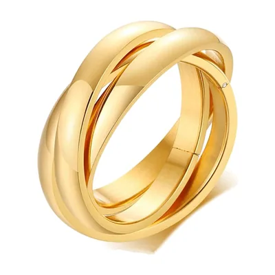 Herren Twist-Ring mit verschlungenem Design, Edelstahl