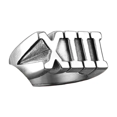 Bague chiffres romains XIII, Acier Inoxydable