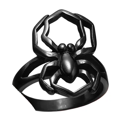 Herren Statement-Ring mit Spinnen-Motiv, Edelstahl