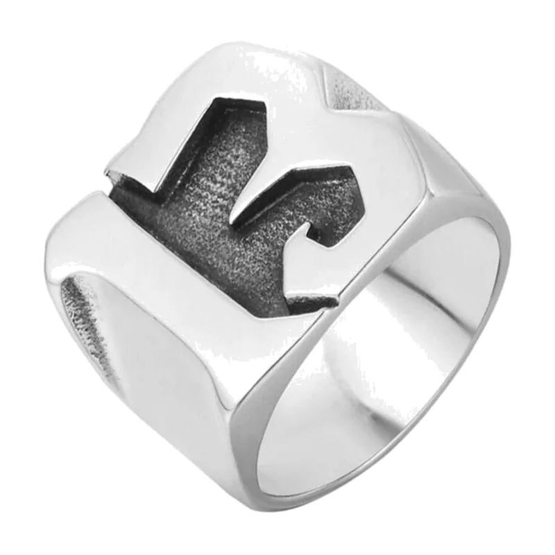 Chevalière avec Chiffre 13, Acier Inoxydable 316L