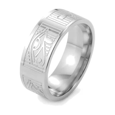 Bague Œil d'Horus, Acier Inoxydable