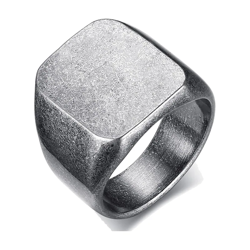 Yin Yang Tai Chi Siegelring, gebürsteter Edelstahl