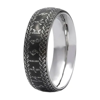 Anillo de Runas Odín Vikingo, Acero Inoxidable