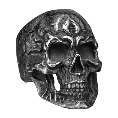 Bague Motif Crâne, Acier Inoxydable 316L