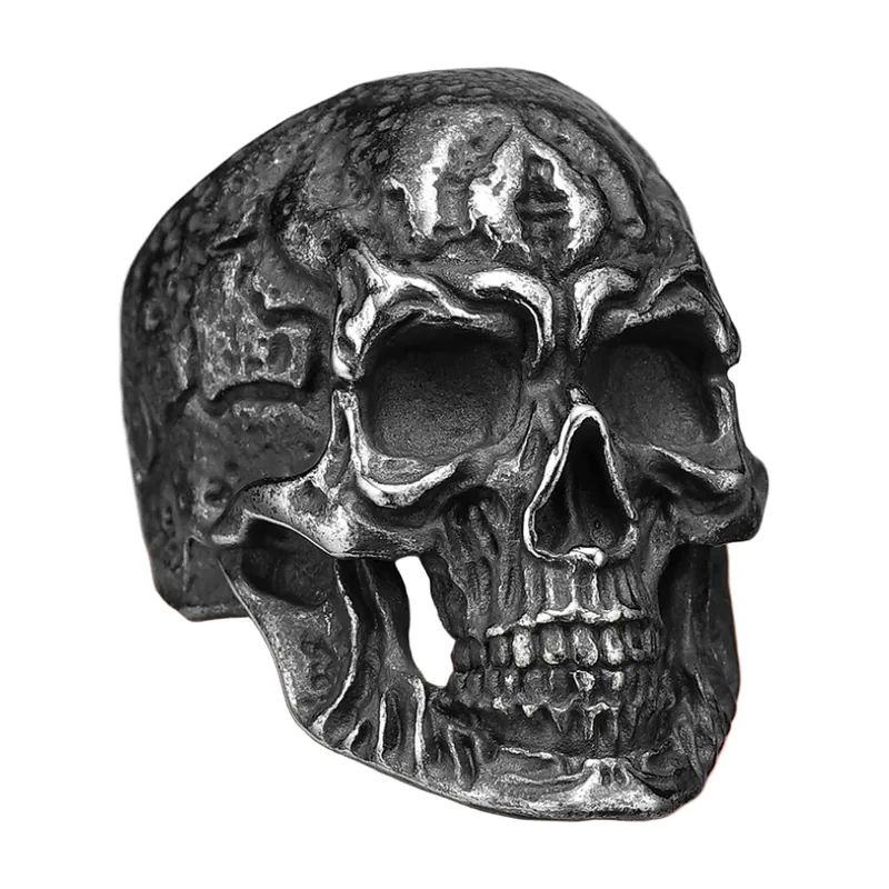 Skull Statement Ring, 316L Stainless Steel
