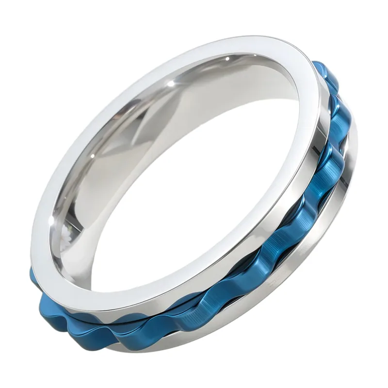 Bague Spinner avec Engrenage Rotatif, Acier Inoxydable 316L