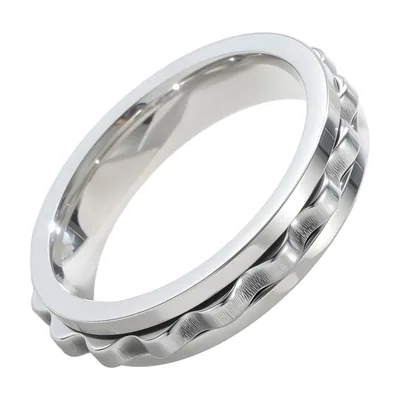 Spinner-Ring mit Zahnrad-Design, 316L Edelstahl