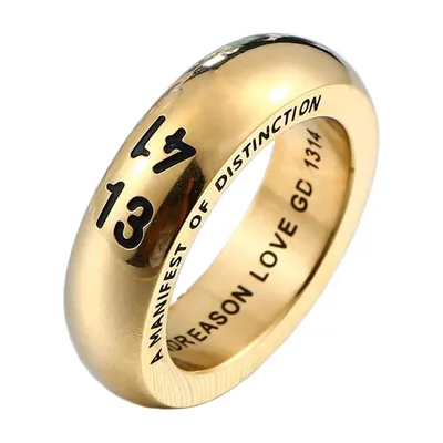 Anillo Grabado One Love 1314, Acero Inoxidable Dorado