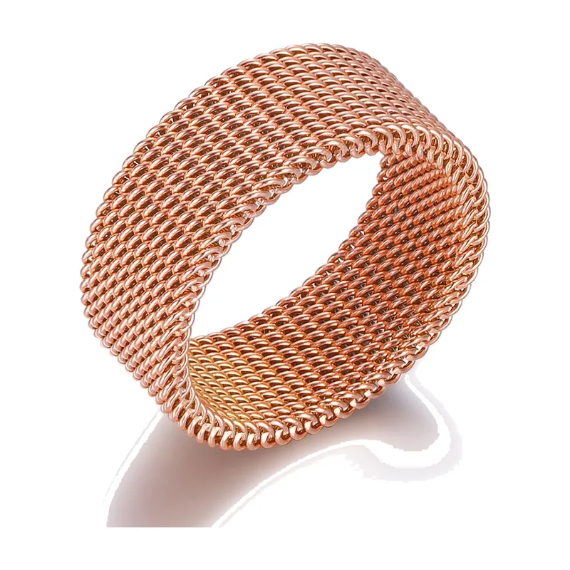 Anillo de Malla Tejida, Acero Inoxidable 316L