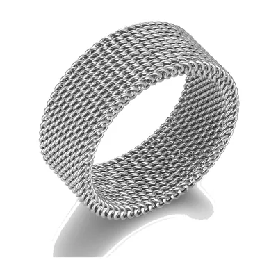 Anello a Maglia Intrecciata da Uomo, Acciaio Inossidabile