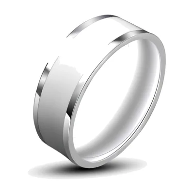 Anillo de Banda Plana Pulida, Acero Inoxidable 316L