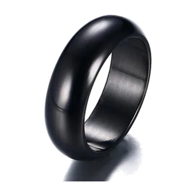 Anillo de Banda Pulida, Acero Inoxidable Minimalista
