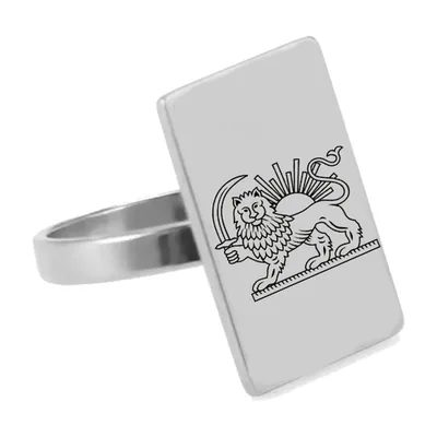 Anillo Sello de León y Sol, Acero Inoxidable 316L