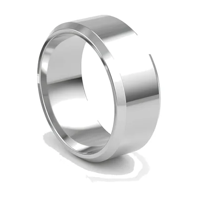 Bague Alliance Polie, 10mm Acier Inoxydable