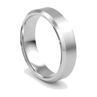 Bague Plate pour Homme en Acier Inoxydable 316L, Polie et Brossée