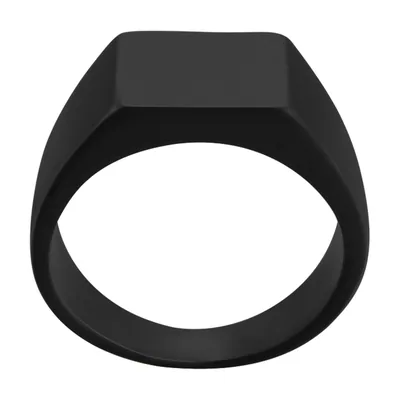 Chevalière Carrée, Acier Inoxydable 316L Mat