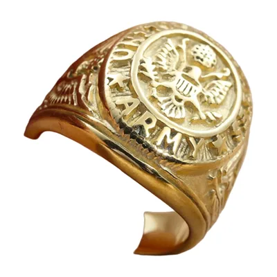 Chevalière Aigle Motif US Army, Acier Inoxydable