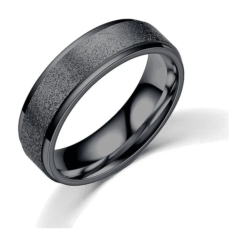 Herren Ring mit mattem Finish, 316L Edelstahl