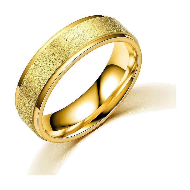 Herren Ring mit mattem Finish, Edelstahl 316L