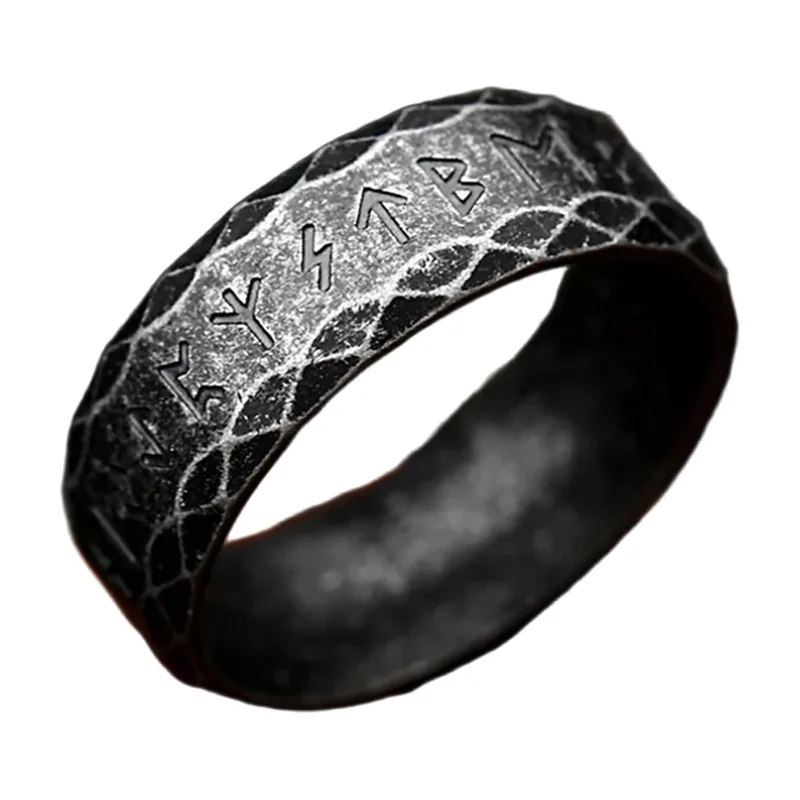 Anillo de Runas Vikingas, Acero Inoxidable 316L